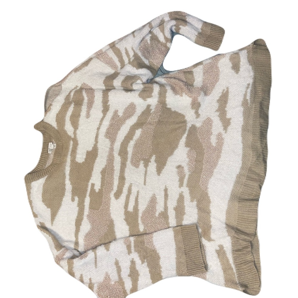 Cato Tan and Cream Camouflage Sweater